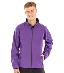 Result Core Printable Soft Shell Jacket RS231M - RS231M Purple/Black Model