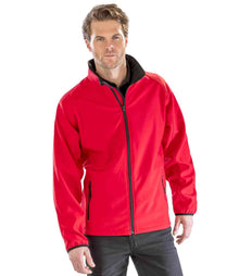 Result Core Printable Soft Shell Jacket RS231M - RS231M Red/Black Model