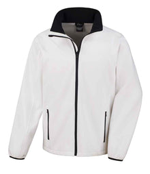 Result Core Printable Soft Shell Jacket RS231M - White/Black