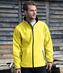Result Core Printable Soft Shell Jacket RS231M - RS231M Yellow/Black Model
