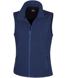 Result Core Ladies Printable Soft Shell Bodywarmer RS232F - Navy/Navy