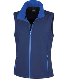 Result Core Ladies Printable Soft Shell Bodywarmer RS232F - Navy/Royal Blue