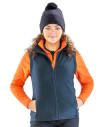 Result Core Ladies Printable Soft Shell Bodywarmer RS232F - RS232F Navy/Navy Model