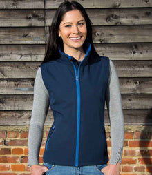 Result Core Ladies Printable Soft Shell Bodywarmer RS232F - RS232F Navy/Royal Blue Model