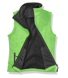Result Core Ladies Printable Soft Shell Bodywarmer RS232F - RS232F Vivid Green/Black Detail