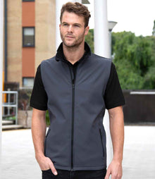 Result Core Printable Soft Shell Bodywarmer RS232M - RS232M Charcoal/Black Model