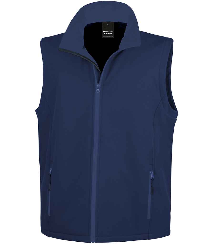 Result Core Printable Soft Shell Bodywarmer RS232M - Navy/Navy