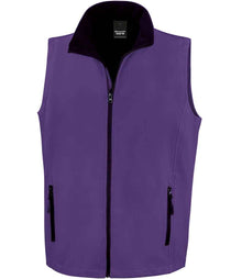 Result Core Printable Soft Shell Bodywarmer RS232M - Purple/Black