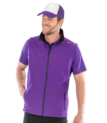 Result Core Printable Soft Shell Bodywarmer RS232M - RS232M Purple/Black Model