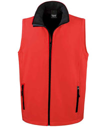 Result Core Printable Soft Shell Bodywarmer RS232M - Red/Black