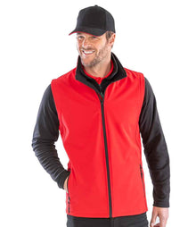 Result Core Printable Soft Shell Bodywarmer RS232M - RS232M Red/Black Model