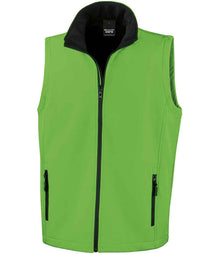 Result Core Printable Soft Shell Bodywarmer RS232M - Vivid Green/Black