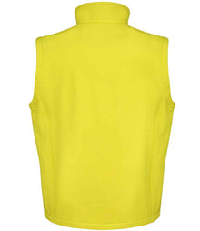Result Core Printable Soft Shell Bodywarmer RS232M - RS232M Yellow/Black Back