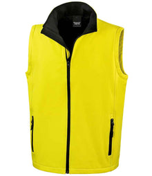 Result Core Printable Soft Shell Bodywarmer RS232M - Yellow/Black