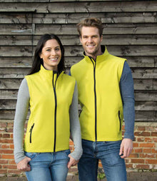 Result Core Printable Soft Shell Bodywarmer RS232M - RS232M Yellow/Black Model