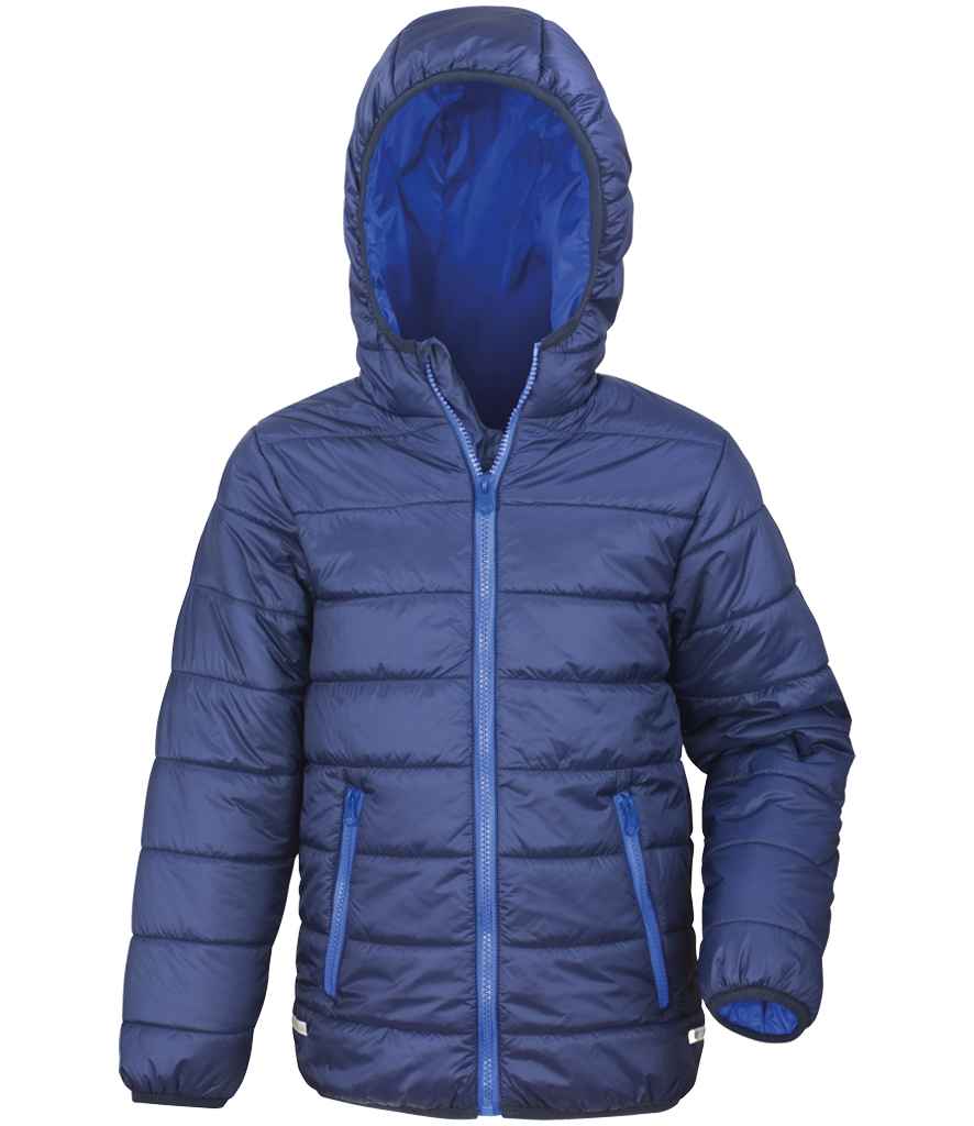 Result Core Kids Padded Jacket RS233B - Navy/Royal Blue