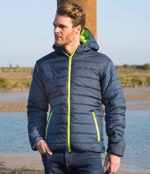 Result Core Soft Padded Jacket RS233M - RS233M Navy/Lime Green Model