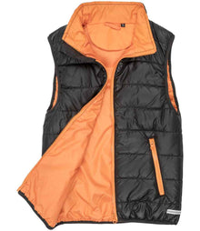 Result Core Kids Padded Bodywarmer RS234B - RS234B Black/Orange Detail
