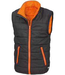Result Core Kids Padded Bodywarmer RS234B - Black/Orange