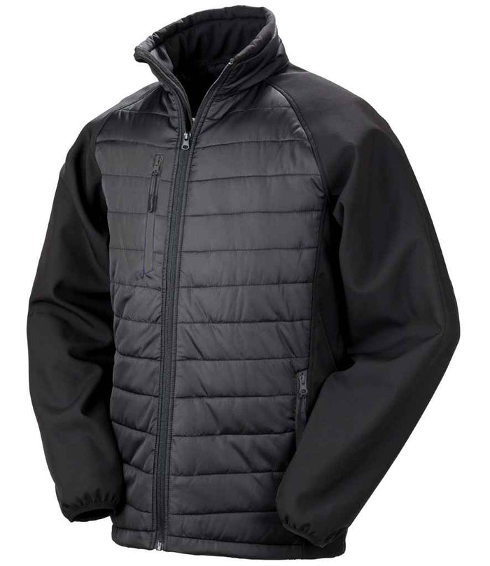Result Recycled Compass Padded Jacket RS237 - Black/Black