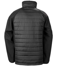 Result Recycled Compass Padded Jacket RS237 - RS237 Black/Royal Blue Back