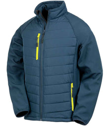 Result Recycled Compass Padded Jacket RS237 - Navy/Yellow
