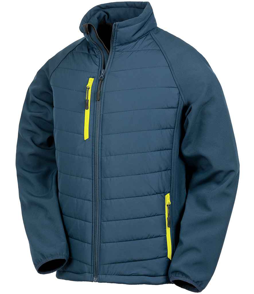 Result Recycled Compass Padded Jacket RS237 - Navy/Yellow