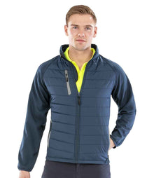 Result Recycled Compass Padded Jacket RS237 - RS237 Navy/Grey Model