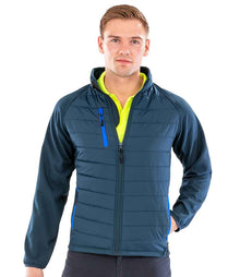 Result Recycled Compass Padded Jacket RS237 - RS237 Navy/Royal Blue Model