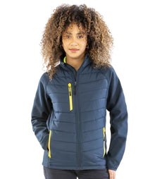 Result Recycled Compass Padded Jacket RS237 - RS237 Navy/Yellow Model