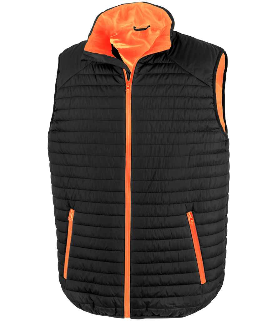 Result Recycled Thermoquilt Gilet RS239 - Black/Orange