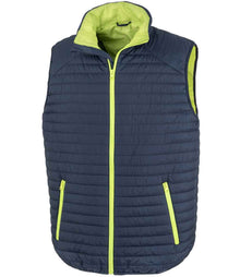 Result Recycled Thermoquilt Gilet RS239 - Navy/Lime Green