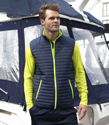 Result Recycled Thermoquilt Gilet RS239 - RS239 Navy/Lime Green Model