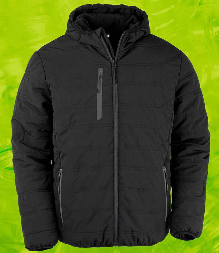 Result Recycled Compass Padded Winter Jacket RS240 - Black/Black