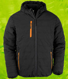 Result Recycled Compass Padded Winter Jacket RS240 - Black/Orange