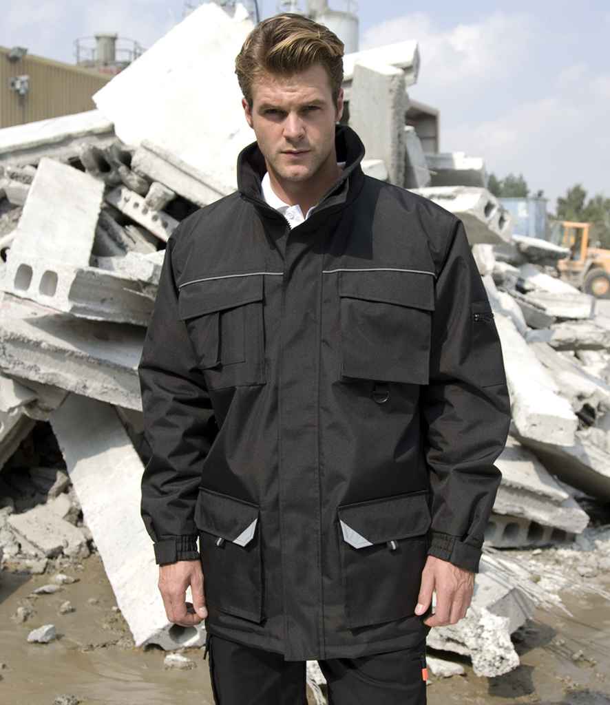 Result Work-Guard Sabre Long Coat RS301 - RS301 Black Model