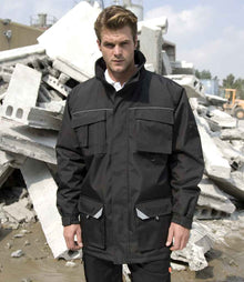 Result Work-Guard Sabre Long Coat RS301 - RS301 Black Model