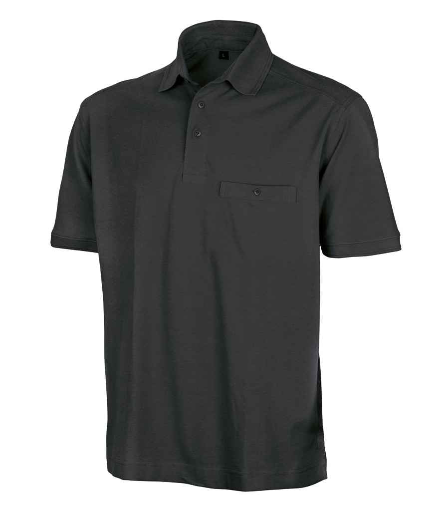 Result Work-Guard Apex Pocket Piqué Polo Shirt RS312 - Black