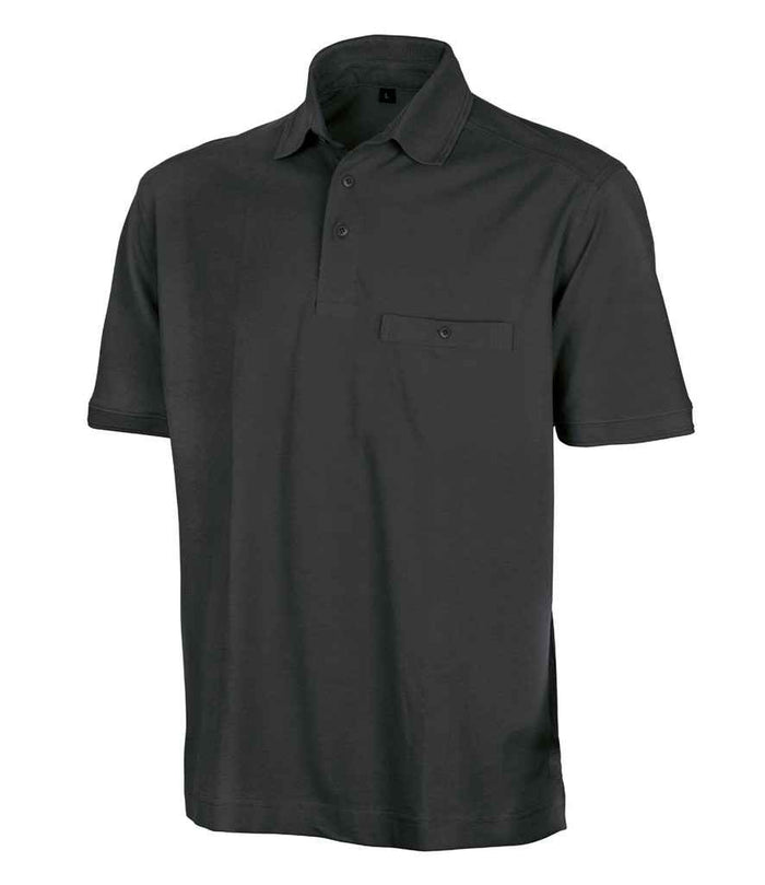 Result Work-Guard Apex Pocket Piqué Polo Shirt RS312 - Black