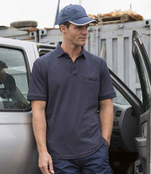 Result Work-Guard Apex Pocket Piqué Polo Shirt RS312 - RS312 Navy Model