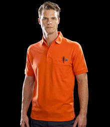 Result Work-Guard Apex Pocket Piqué Polo Shirt RS312 - RS312 Orange Model