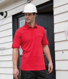 Result Work-Guard Apex Pocket Piqué Polo Shirt RS312 - RS312 Red Model