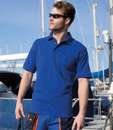 Result Work-Guard Apex Pocket Piqué Polo Shirt RS312 - RS312 Royal Blue Model