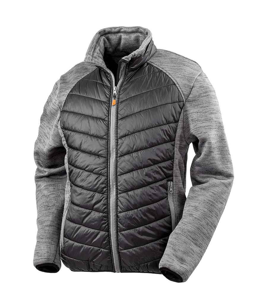 Result Work-Guard Elevator Jacket RS314 - Black/Grey Marl