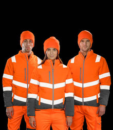 Result Safe-Guard Ladies Soft Safety Jacket RS325F - RS325F Fluorescent Orange/Grey Model