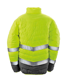 Result Safe-Guard Soft Safety Jacket RS325M - RS325M Fluorescent Yellow/Grey Back