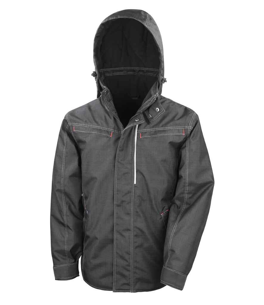 Result Work-Guard Denim Texture Rugged Jacket RS326 - Black