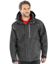 Result Work-Guard Denim Texture Rugged Jacket RS326 - RS326 Black Model