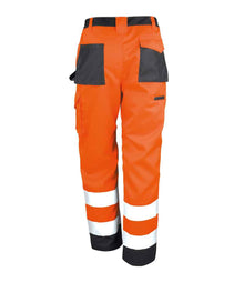 Result Safe-Guard Hi-Vis Cargo Trousers RS327 - RS327 Fluorescent Orange Back