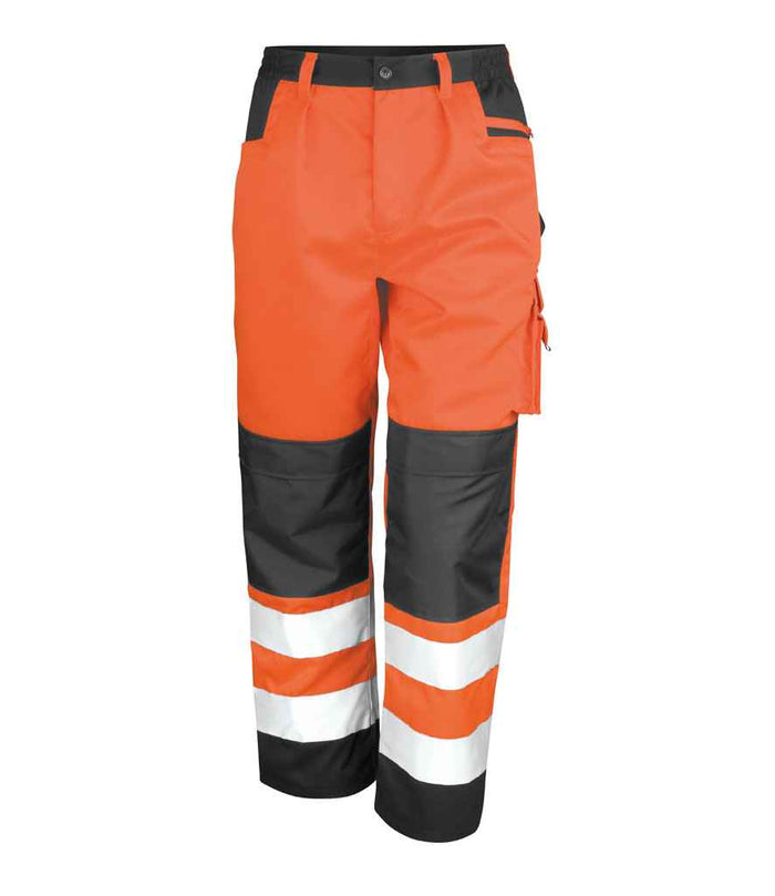 Result Safe-Guard Hi-Vis Cargo Trousers RS327 - Fluorescent Orange